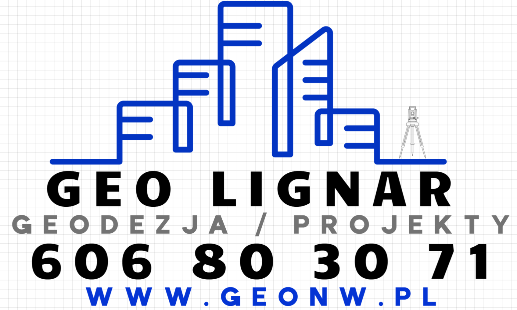 logo firmy geodezyjnej z Jasła geonw